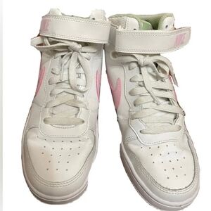 Nike White and Pink High-Tops
